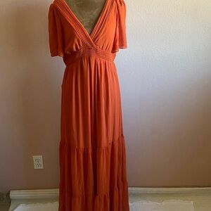 EVER PRETTY Vibrant Orange Maxi Dress
